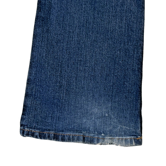 Express Jeans Womens 2R Blue Bootcut Flare Stretch Denim Meristem Precision Fit - Picture 9 of 9